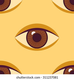 vector seamless pattern with eyes