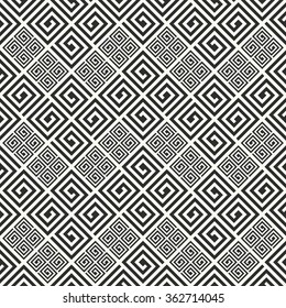 Vector seamless pattern. Fabric background with greek ornament.