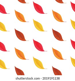 Vector seamless pattern of falling leaves. Background for textile or book covers, wallpapers, design, graphic art, printing, hobby, invitation.