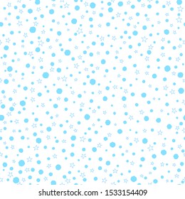 Vector seamless pattern - falling snow. Winter backdrop