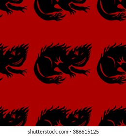 Vector seamless  pattern. Fantastic beast.