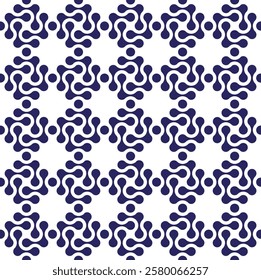 A vector seamless pattern featuring a mesmerizing array of interconnected abstract shapes, creating a visually engaging composition. vector illustration.