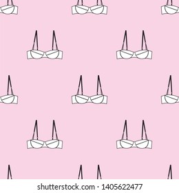 vector seamless pattern with female underwear