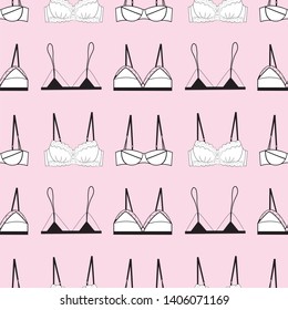 vector seamless pattern with female underwear
