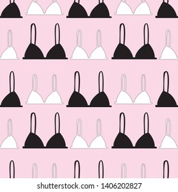vector seamless pattern with female underwear