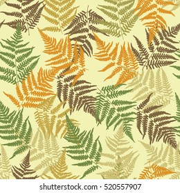 Vector seamless pattern with ferns.