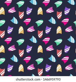 Vector seamless pattern with  fingernail   isolated on a dark blue   background 