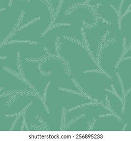 Vector seamless pattern with fir branches
