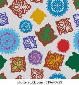 Vector seamless pattern with fir-cones and snowflakes for New Year & Christmas time.