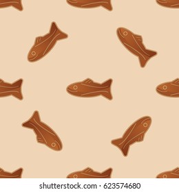 Vector seamless pattern with fish. Can be use for background, textile, Wallpaper, tiles.