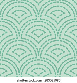Vector seamless pattern with fish scale layout for wallpaper or textile