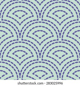 Vector seamless pattern with fish scale layout for wallpaper or textile