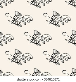 Vector seamless pattern with fishes