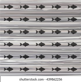 Vector seamless pattern with fishes.