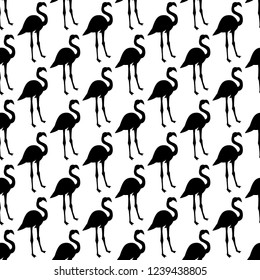 Vector seamless pattern with flamingo bird. Can be used for textile, website background, book cover, packaging.