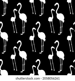 Vektor nahtloses Muster mit Flamingo Vogel. Kann für Textilien, Website-Hintergrund, Buchumschlag, Verpackung verwendet werden.