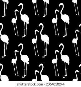 Vector seamless pattern with flamingo bird. Can be used for textile, website background, book cover, packaging.