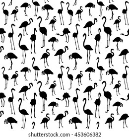 Vector seamless pattern with flamingo bird. Can be used for textile, website background, 
book cover, packaging.