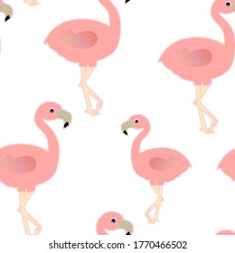 Vector seamless pattern. Flamingo vector illustrated. Background for textile and wallpaper.