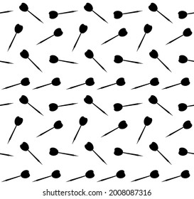 Vector seamless pattern of flat dart isolated on white background