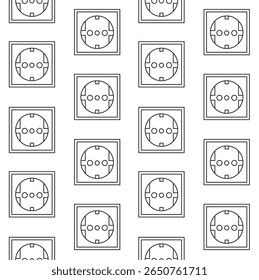 Vector sin patrón de zócalo de contorno plano aislado sobre fondo blanco