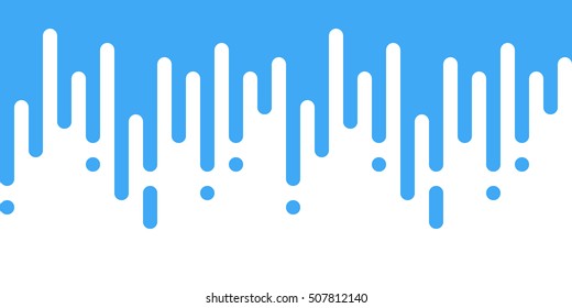 Patrón sin vectores con líneas redondeadas planas, gradiente de caídas abstractas. Ilustración del vector