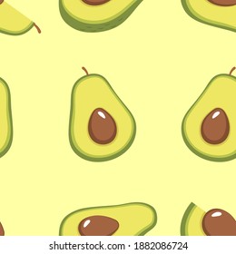 Vector seamless pattern in a flat style consisting of avocado halves.
The pattern can be used for gift wrapping, printing on fabric.