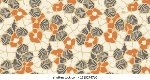 Vector Seamless Pattern. Floor tile, wallpaper, wrapping paper, page fill in Mediterranean ceramic style. Useful for wrapping, wallpapers and textile.