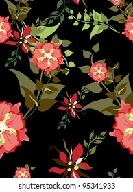 Vector seamless pattern floral