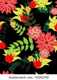 Vector seamless pattern floral