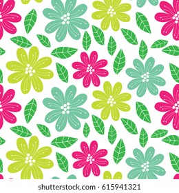  Vector seamless pattern  floral. Abstract floral summer background. Ornate illustration for wallpaper.