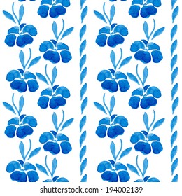 Vector seamless pattern. Floral background