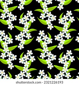 Vektorgrafik - nahtloses Muster einer farbigen Blumengrafik.