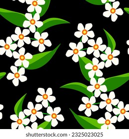 Vektorgrafik - nahtloses Muster einer farbigen Blumengrafik.