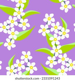 Vector - seamless pattern of an floral colorful illustration.
