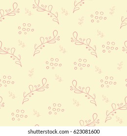 Vector seamless pattern with floral design.