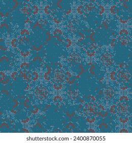 Vector seamless pattern. Floral geometric background Abstract pattern Minimal Texture For Interior Exterior Home Decoration Used Ceramic Wall Tiles And Floor Tiles Surface rug, scarf, carpet, curtain 