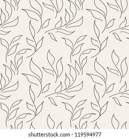 Vector seamless pattern. Floral hand-drawn background