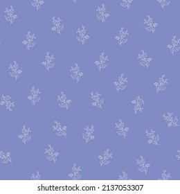 Vector. Seamless pattern floral lavender background. Contour drawing of a flower. Bouquet of wild flowers. Hand drawn flower field. Simple flowers. Flowering heads of field chamomile. Outline drawing.