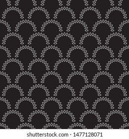 Vector seamless pattern with floral rings. Modern geometric texture. Repeating abstract background. Vector eps10