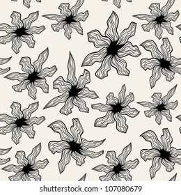 vector seamless pattern. floral stylish background