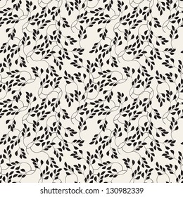 Vector seamless pattern. Floral stylish background