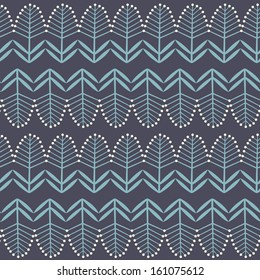 Vector seamless pattern. Floral stylish background. 