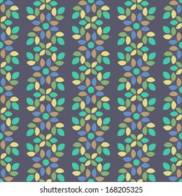 Vector seamless pattern. Floral stylish background. 