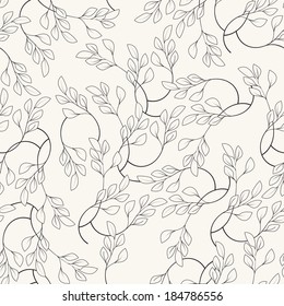 Vector seamless pattern. Floral stylish background