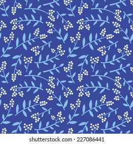 Vector seamless pattern. Floral stylish background. 