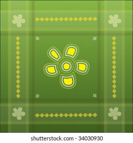 Vector seamless pattern with flower
