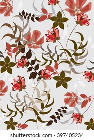 Vector seamless pattern flower