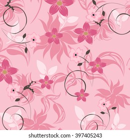 Vector seamless pattern flower