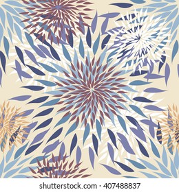 Vector seamless pattern flower and floral texture 